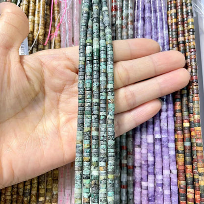 Natural Crystal&Stone Disk Beads 15-15.5" Strands Series