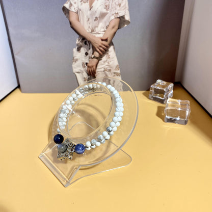 2-Layered Howlite Bracelet Making Kit Star Bracelet DIY Craft Kit(Howlite&Star Accesorries) with Tutorial Link