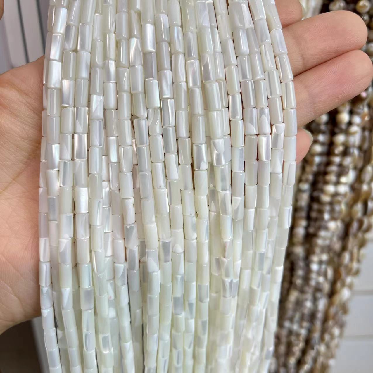 Natural Freshwater Shell Beads High Quality Loose Beads for Jewelry Making DIY Necklace Bracelet Anklet 15"-15.5" Strand