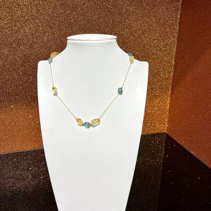 Dainty Adjustable Choker Necklace Star Heart Beads Necklace Chain Length 15"+2"