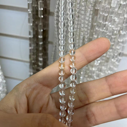 Natual Clear Quartz Round Shape Beads 15'' Strand 4.5x4.5MM 5x5MM