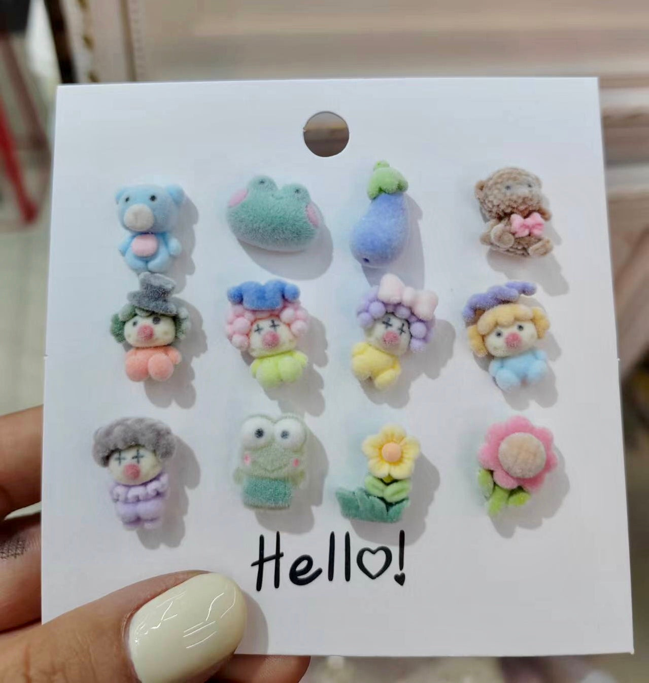 Clearance Sale!!!Sweet Aesthetic Flocking Novelty Cute Studs
