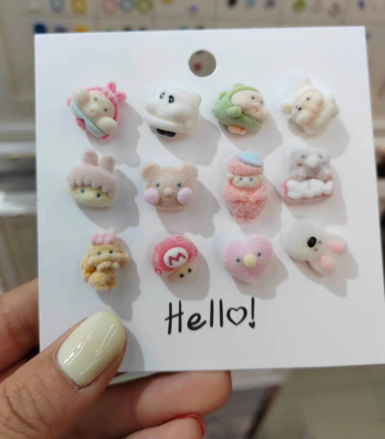 Clearance Sale!!!Sweet Aesthetic Flocking Novelty Cute Studs
