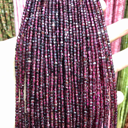 Faceted Cube Natural Crystal&Gem Stone Beads for  DIY,15-15.5" Strand