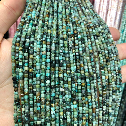 Faceted Cube Natural Crystal&Gem Stone Beads for  DIY,15-15.5" Strand