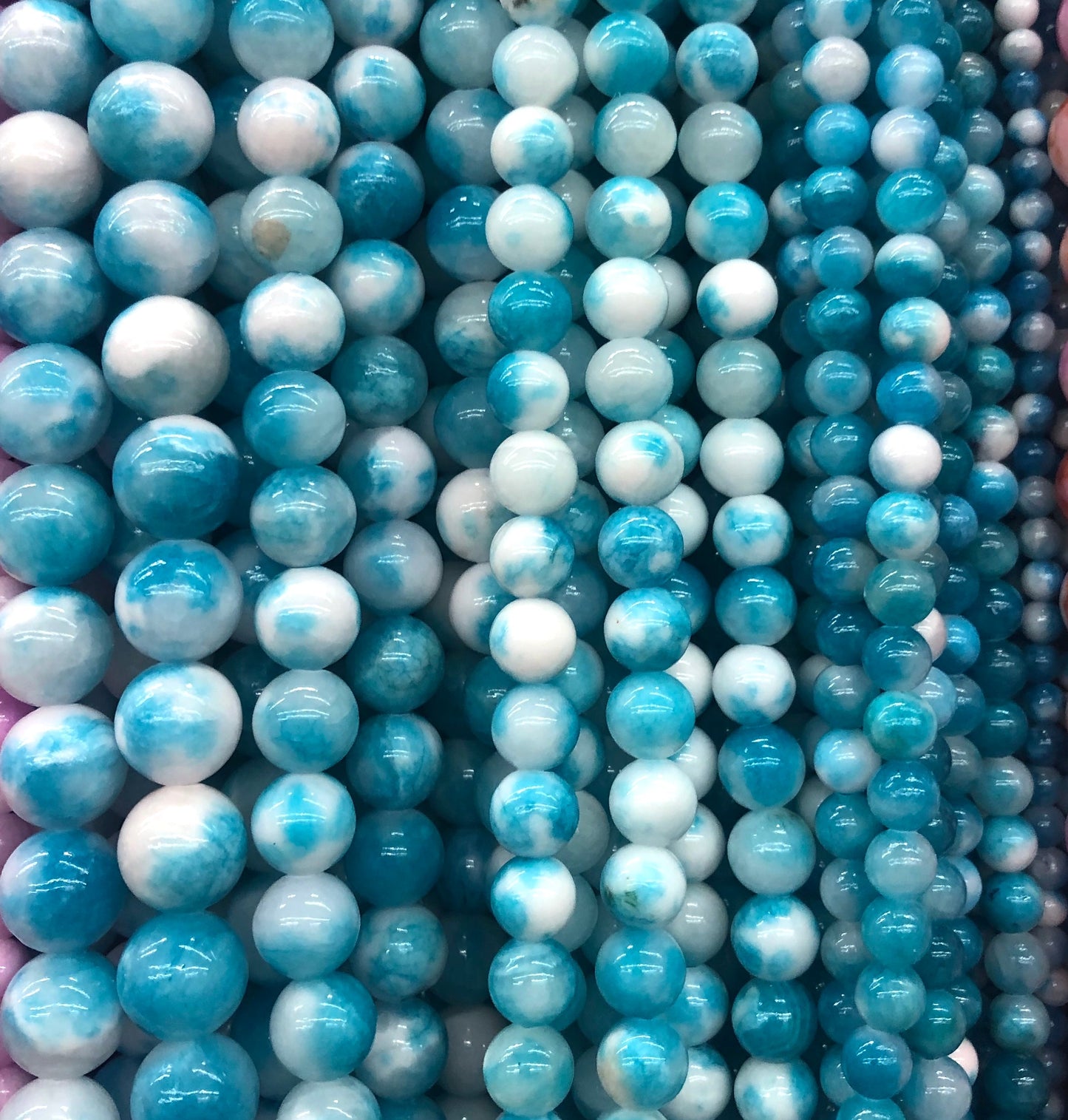 【6 Strands≈12 Bracelets】Crystal Beads DIY Bag 6MM Dyed Honey Calcite J Group 【Every order will go with the free needle(Random pick）,string(Random pick）】【Every 10 bowl go with one free woodenboard(Random pick）】