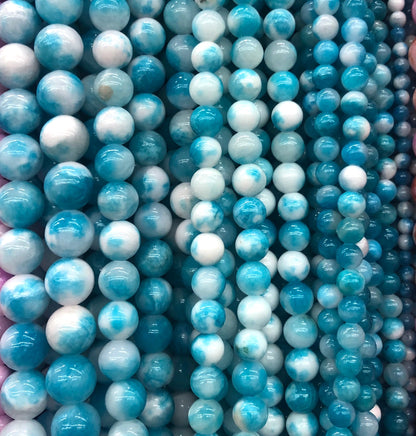 【3 Strands≈6 Bracelets】Crystal Beads DIY Bag Dyed Honey Calcite K Group 【Every order will go with the free needle(Random pick）,string(Random pick）