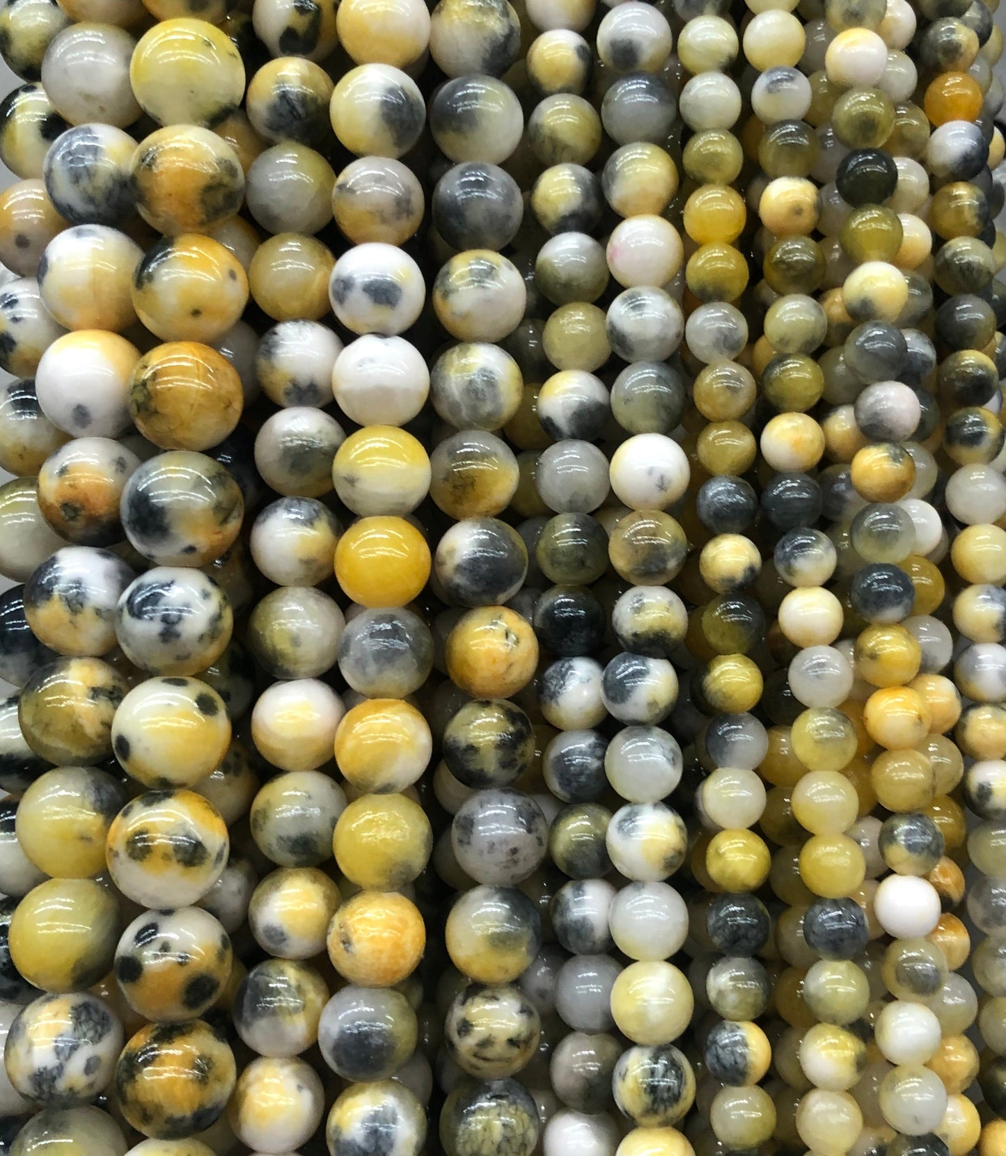 【3 Strands≈6 Bracelets】Crystal Beads DIY Bag Dyed Honey Calcite K Group 【Every order will go with the free needle(Random pick）,string(Random pick）