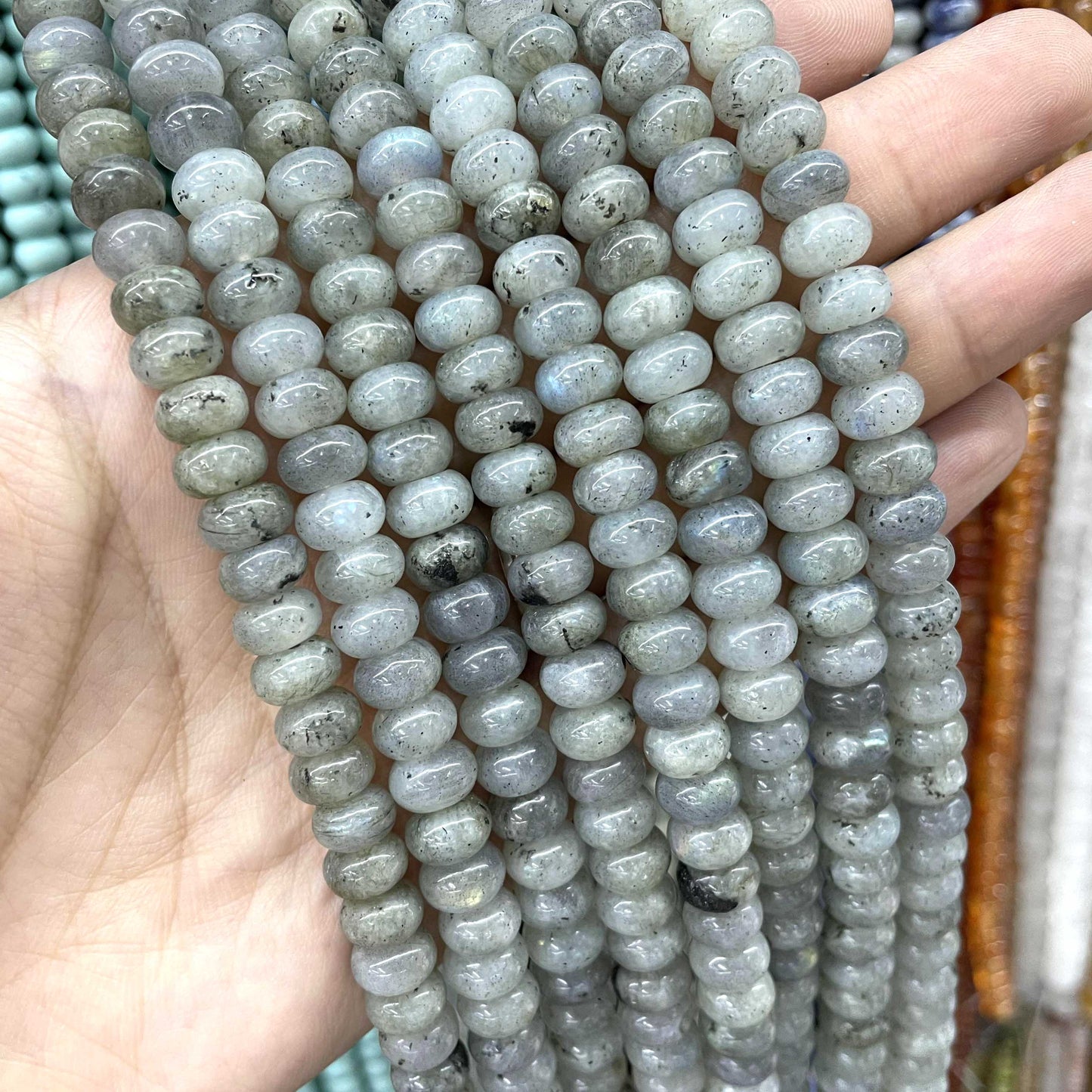 5*8MM Donuts Shape Natural Crystal Beads 15" Strands