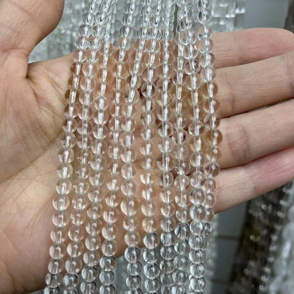 Natual Clear Quartz Round Shape Beads 15'' Strand 4.5x4.5MM 5x5MM